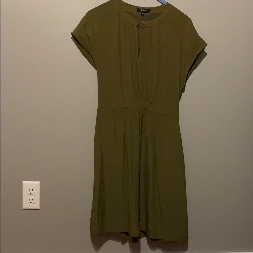 Olive Silk Madewell Dress